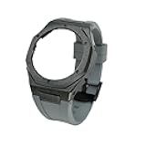 GA2100 Casioak Modification Kit – Octagonal 316L Stainless Steel Bezel and Fluororubber Strap Compatible with Casio G-SHOCK GA-B2100/GA-2100/GA-2110, Includes Installation Tools