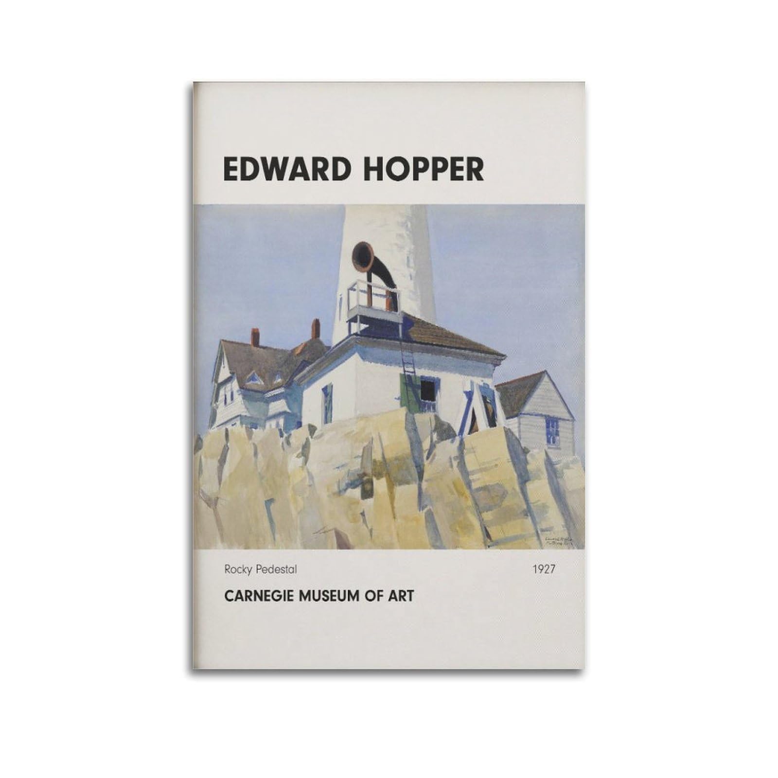 xiaoxiaoshen Edward Hopper 'rocky Pedestal' Vintage Canvas Poster Wall Art Prints Room Aesthetic Murals Bedroom And Living Decorations 20x30inch(50x75cm)