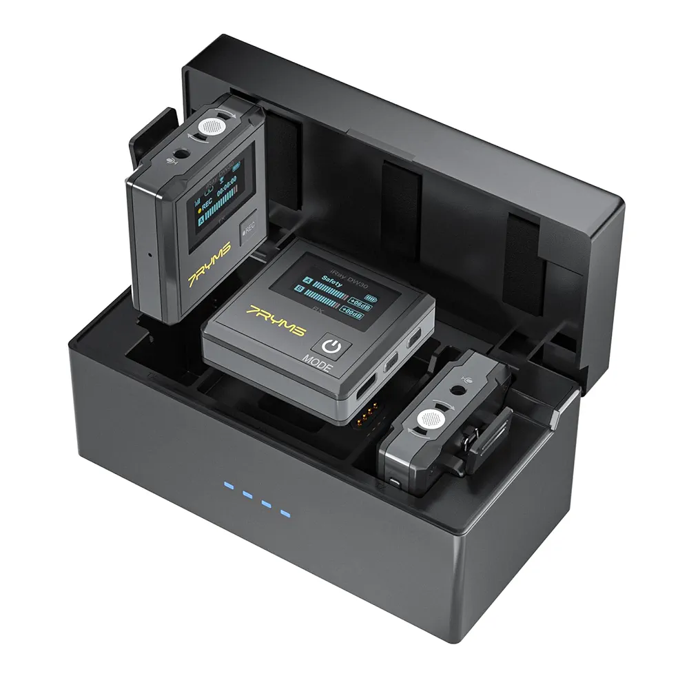 ワイヤレスマイク iRay DW30 8Gメモリー 48kHz録音 充電ケース このワイヤレスマイク コスパ高!!】7RYMSの最新ワイヤレスマイク