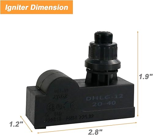 Miniatura 4 de Piezas de repuesto para kit de encendido de parrilla, para Charbroil, Expert Grill, Dyna Glo, Kenmore, botón universal de 2 salidas