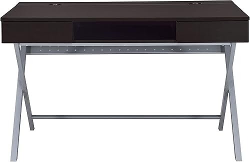 Miniatura 3 de Coaster Furniture Connect-It 800117 - Escritorio con tomacorrientecompartimento de almacenamiento integrado, capuchino