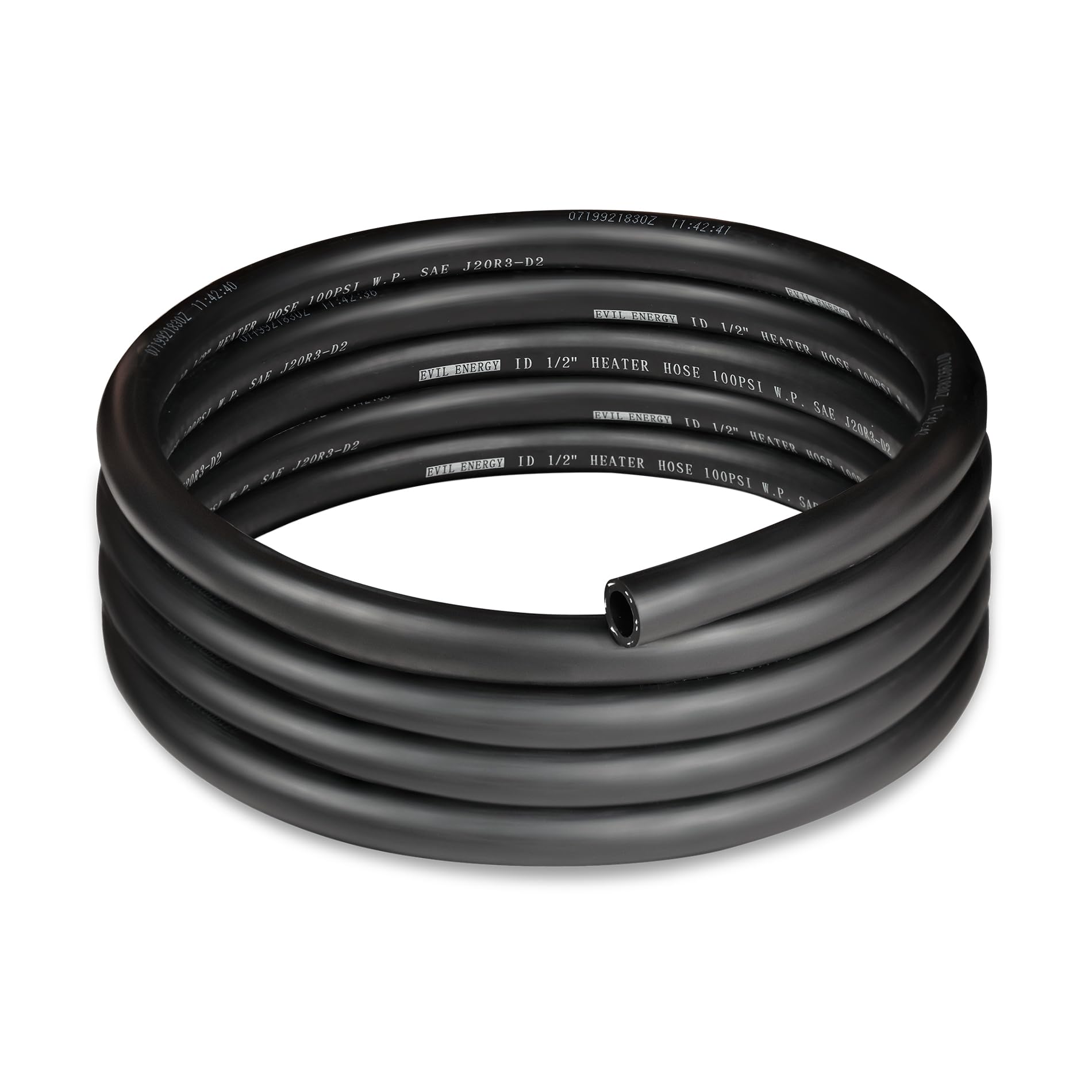 EVIL ENERGY 1/2" Heater Hose Coolant Radiator Straight 100PSI SAE 20R3 10FT Black