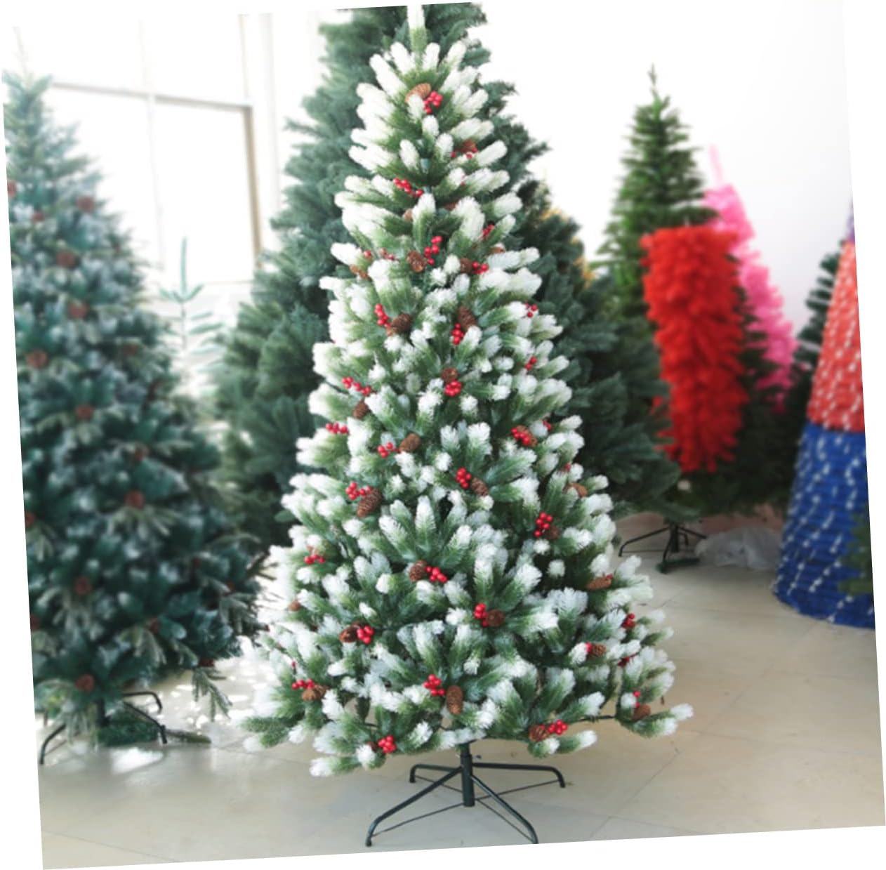 MAGICLULU 2Pcs Metal Christmas Tree Stand Brackets Varnish Holders for Home Xmas Tree Decoration Sturdy Easy to Use Christmas Tree Racks