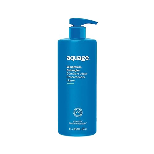 AQUAGE Desenredante ligero, acondicionador ultraligero, hidrata y restaura instantáneamente la humedad sin pesar el cabello, elimina los enredos,