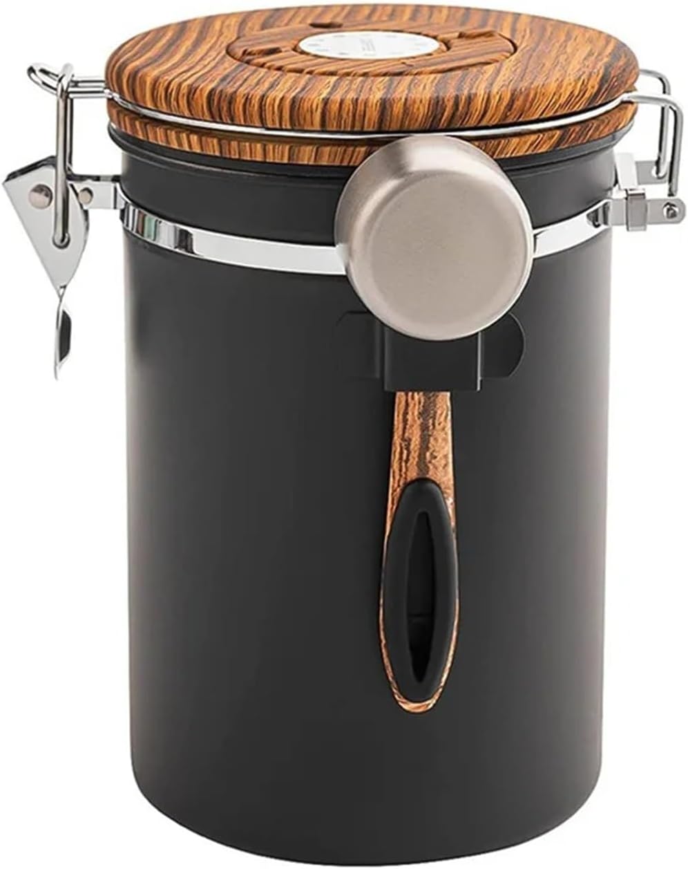 304 Stainless Steel Coffee Bean Vacuum Sealed Tank Tea Storage Container Canister With Spoon Grain Nut Cans(C)