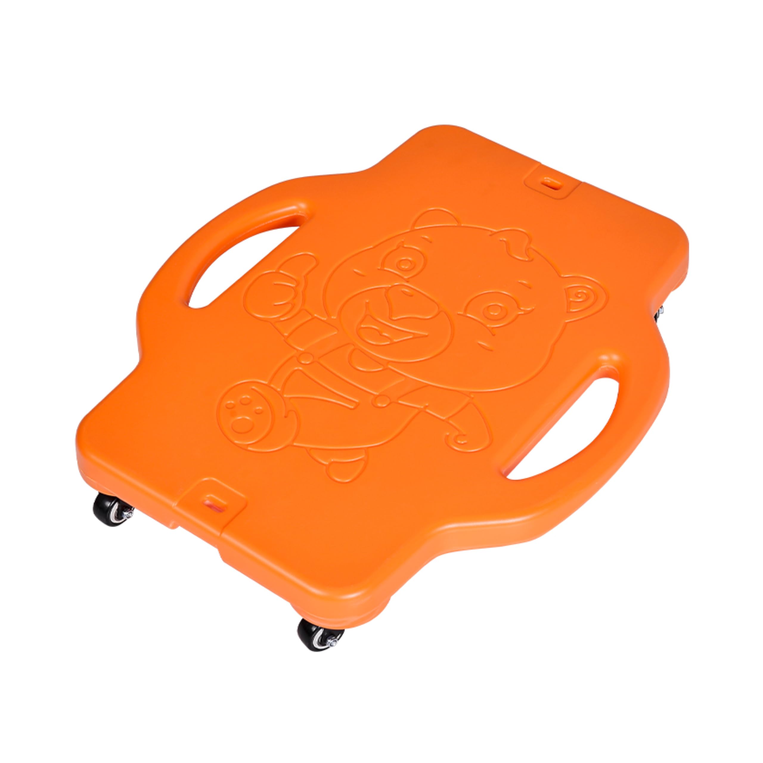 Sensory Scooter Board with Handles for Kids - for Autism, ADHD & SPD - Indoor Sensory Tool for Focus, Strength & Motor Skills - Two Sizes, Five Colours, Ages 3+ (Orange, Medium)