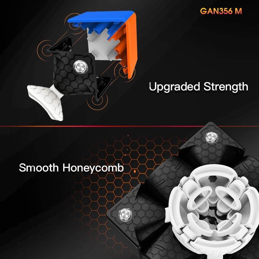 XMDCuber GAN 356M Lite Magnetic Speed Cube Stickerless 3x3 Puzzle Cube, GAN356 M Lite Version
