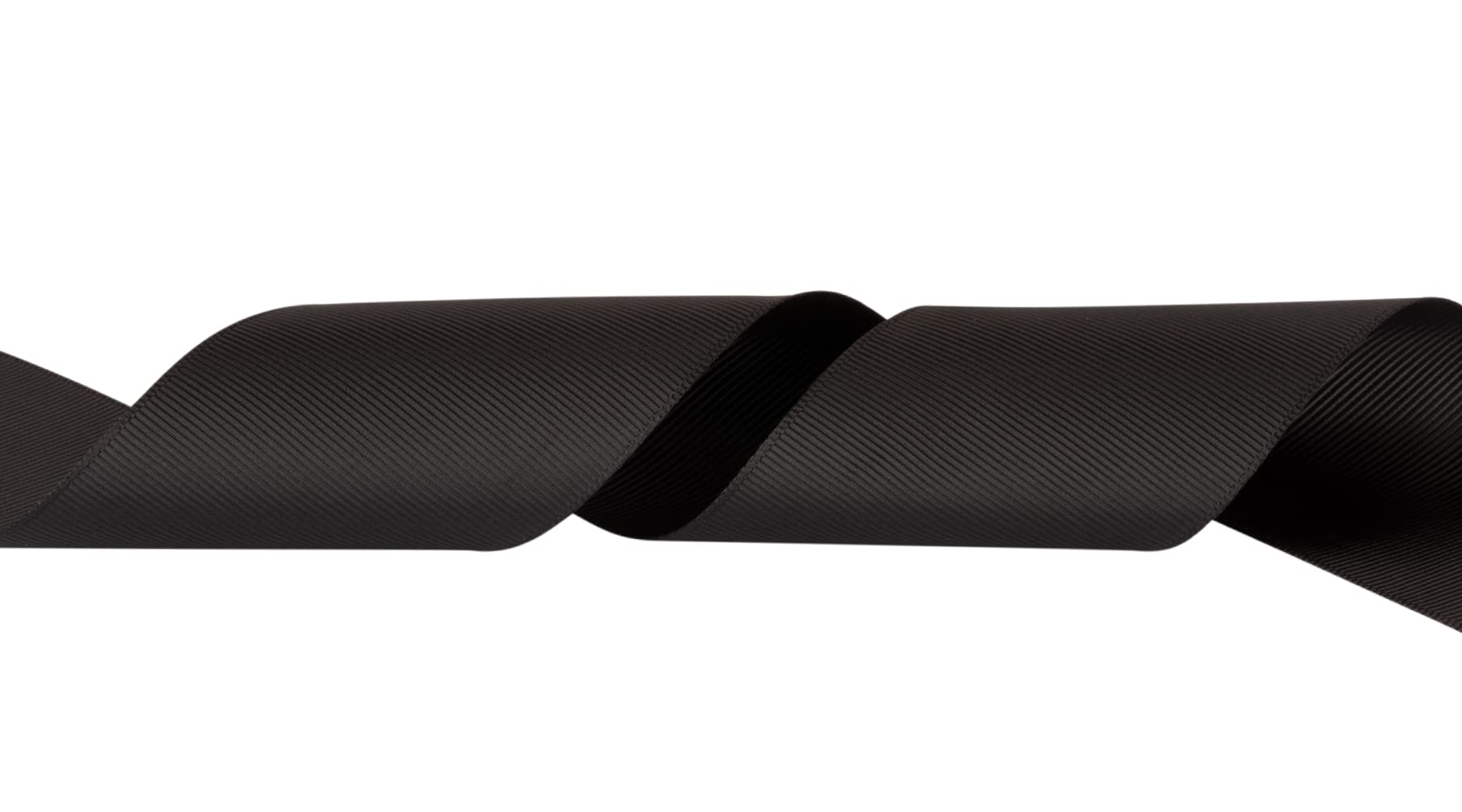 Cinta grosgrain lisa de 50 mm x 91 m para envolver regalos, lazos para el pelo, fiestas, decoración de bodas, manualidades y costura (Negro)
