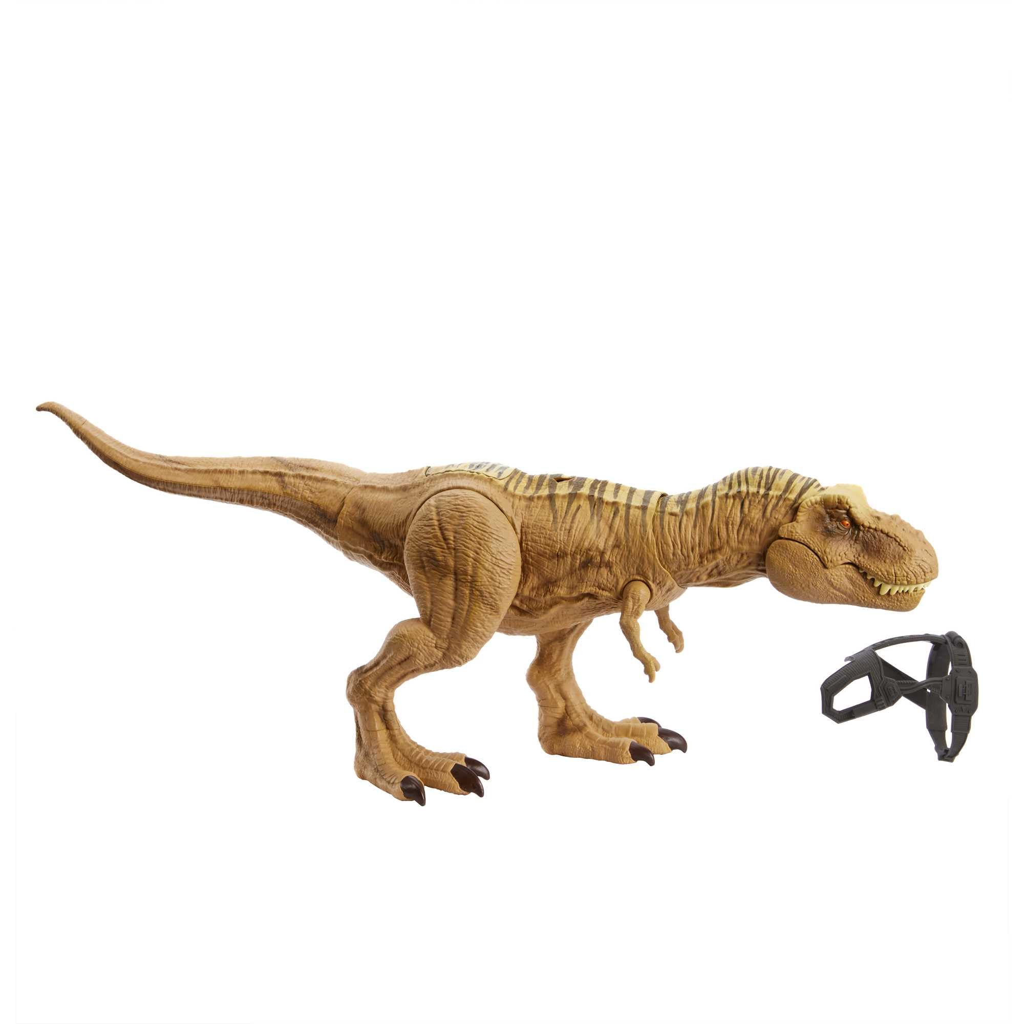 Jurassic World Tyrannosaurus Rex Jouet dinosaure avec sons, figurine avec fonctions de chasse et d’attaque, double coup de mâchoires et dispositif de traçage, jouet numérique
