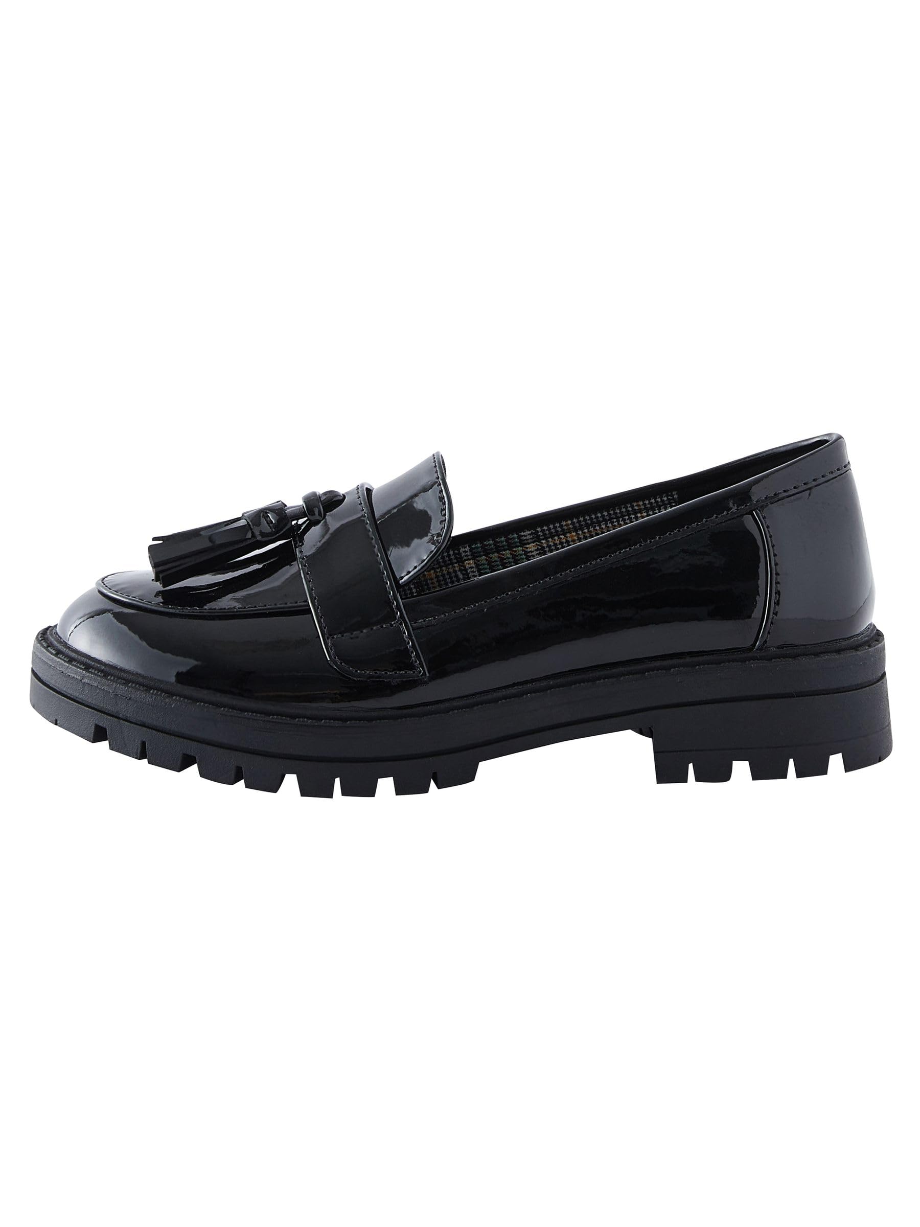 NEXT Mocasines Escolares Niñas Suela Gruesa Borlas