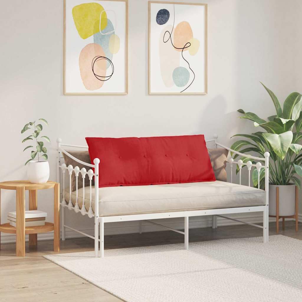 Poduszka pod plecy czerwona tkanina 120 x 19 x 50 cm, ergonomiczna poduszka lędźwiowa z wypełnieniem poliestrowym, podpierająca plecy do biura, sofy, łóżka, fotela i salonu, wygodna pozycja i