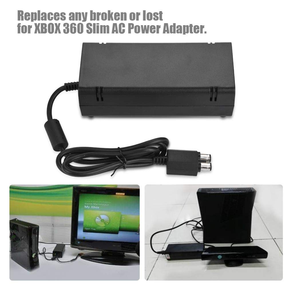 VBESTLIFE Universal Power Supply Brick Charger, Cable de alimentación para 360 Slim (EU)