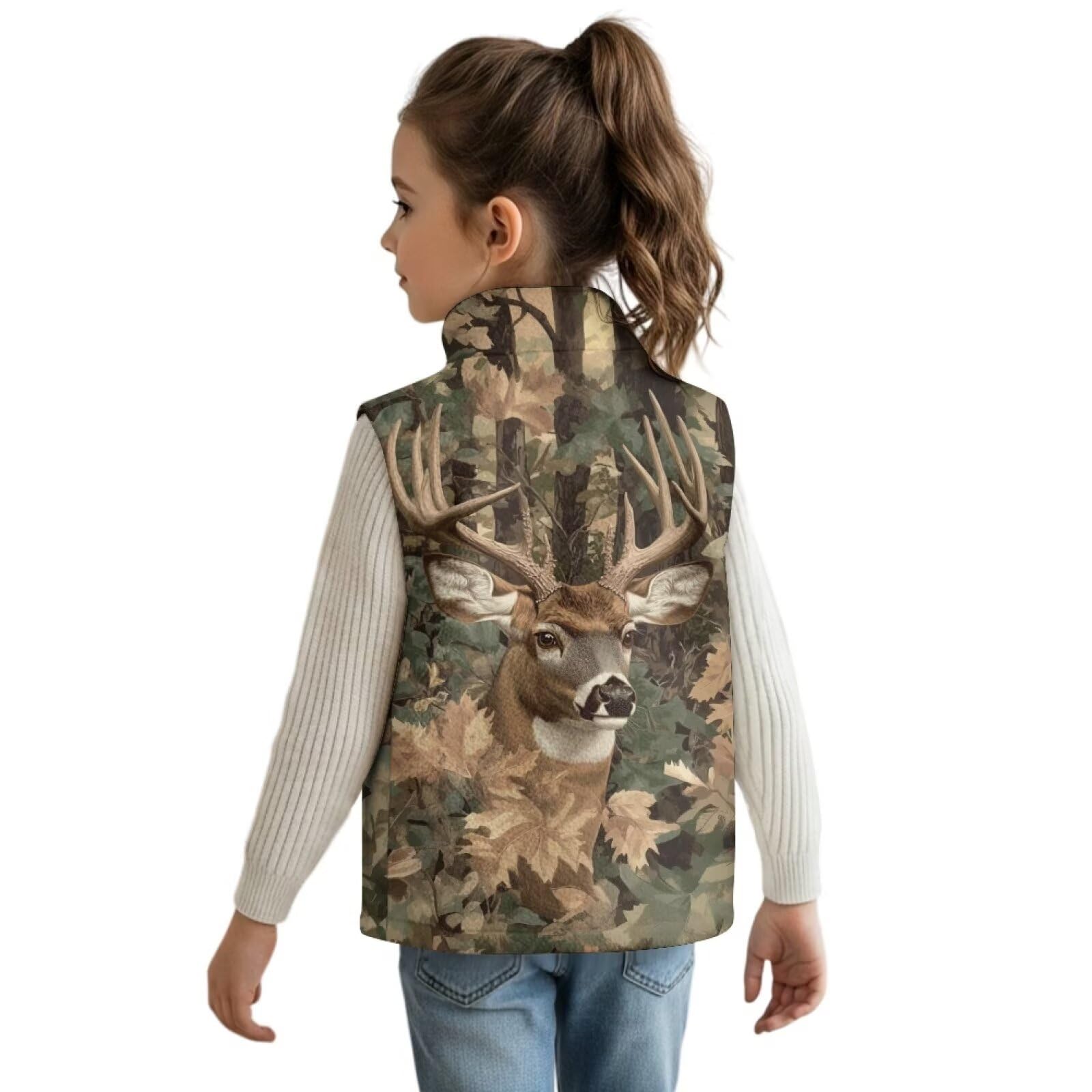 Dolyues Gilet de chasse en polaire chaude pour garçon avec poches et fermeture éclair intégrale 2 à 12 ans