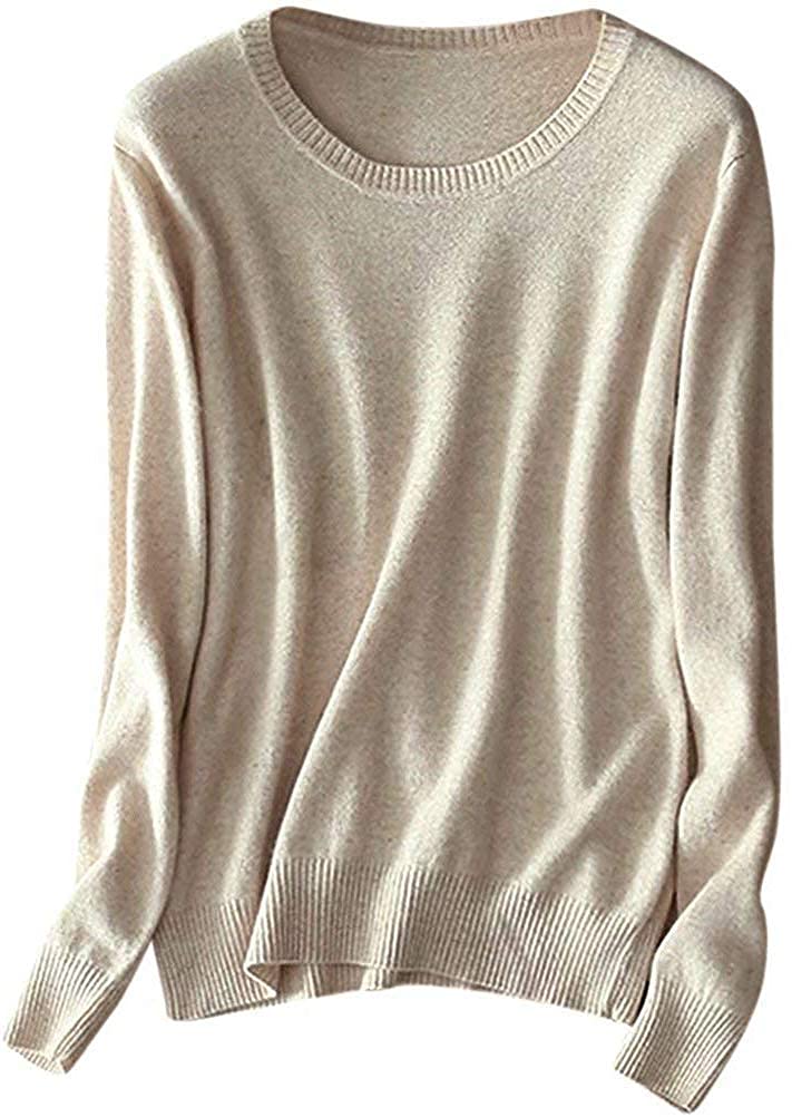 SANGTREEWomen's Crewneck Soft Knit Pullover Sweater