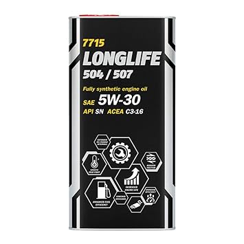 MANNOL 7715 Longlife 504/507 5W-30 Fully Synthetic Car Engine Oil 5L German Oil.