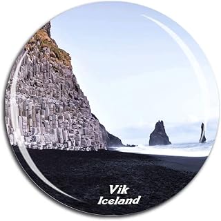 Reynisfjara Beach Vik Iceland Fridge Magnet 3D Crystal Glass Tourist City Travel Souvenir Collection Gift Strong Refrigerator Sticker