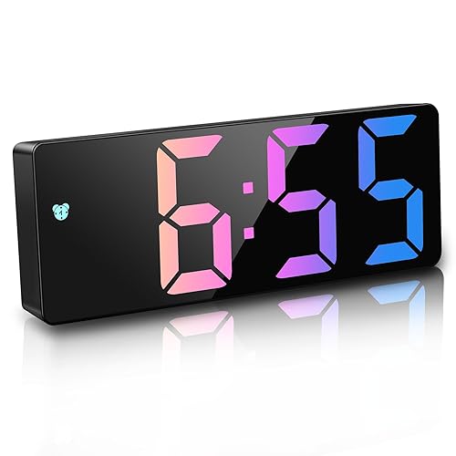 JQGO Réveil Numérique, 6,7" LED Horlogue Digitale Réveil de Chevet