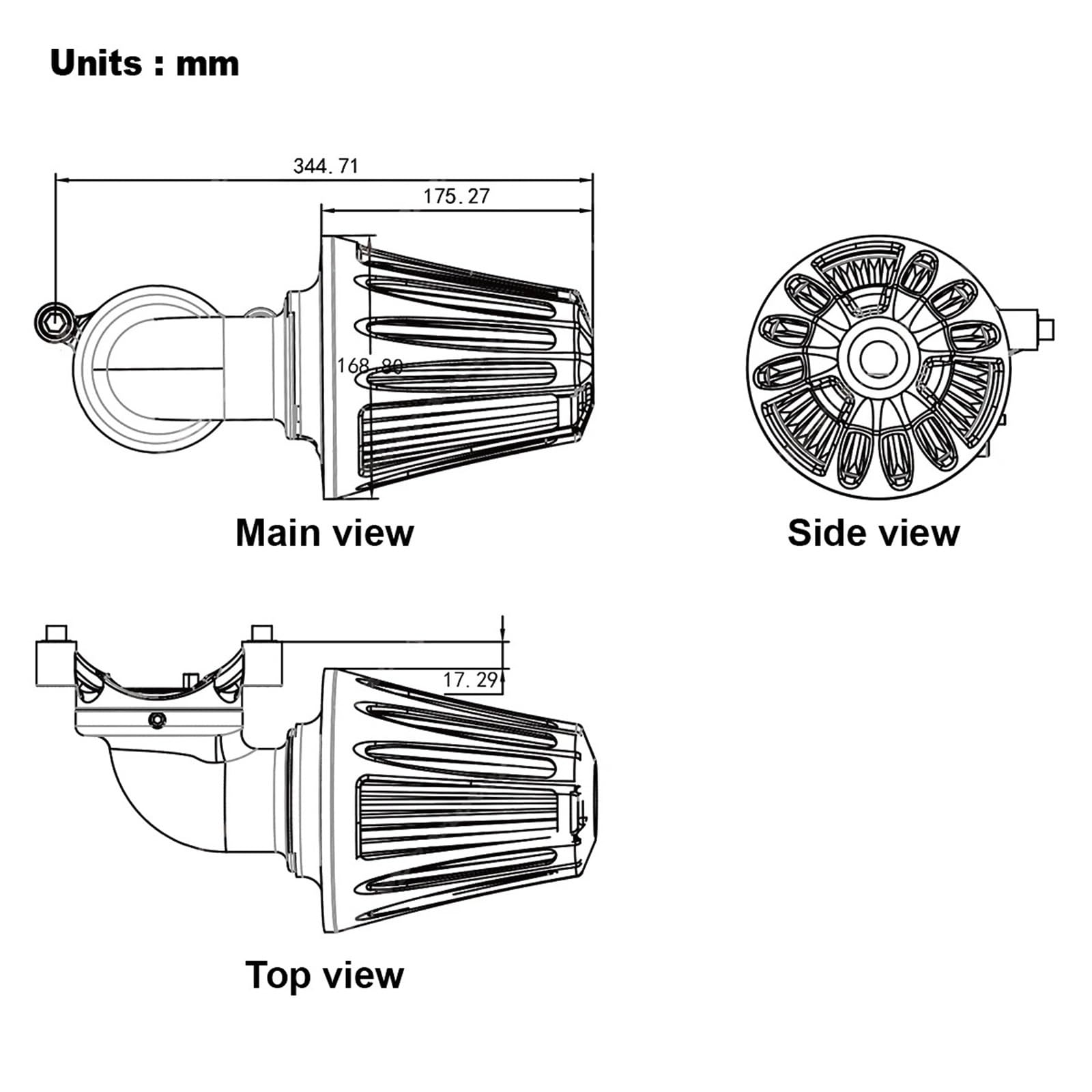 Kompatybilność z Pit Bike crossowym‌ Filtry powietrza Gauge Cut Cone pasują do Harley XL883L SuperLow XL883N Iron 883 Forty Eight XL1200X 1991-2022(1)