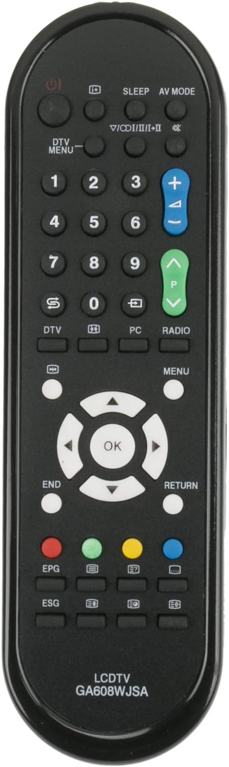 ALLIMITY GA608WJSA Remote Control Replace Fit for TV LC-19D1E LC-24LE210E LC-24LE220E LC-19D1E-BK LC-19D1E-WH LC-32DH500E LC-32LE220E LC-32LS220E LC-32DH500S