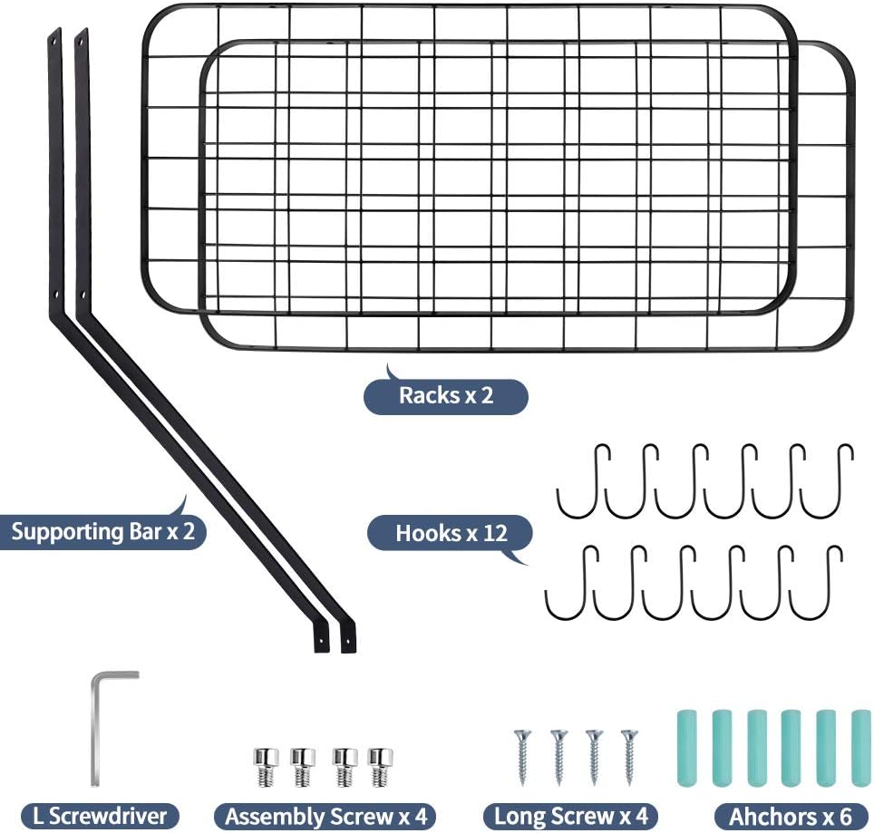 🔥 Wall Mounted Pots and Pans Rack, Rottogoon 2 Tier Pot and Pan Organizer 30 Inch Wall Pot Rack with 12 Hooks Kitchen Rack Organizer(Black) Review Product Wall Mounted Pots and Pans Rack, Rottogoon 2 Tier Pot and Pan Organizer 30 Inch Wall Pot Rack with 12 Hooks Kitchen Rack Organizer(Black)