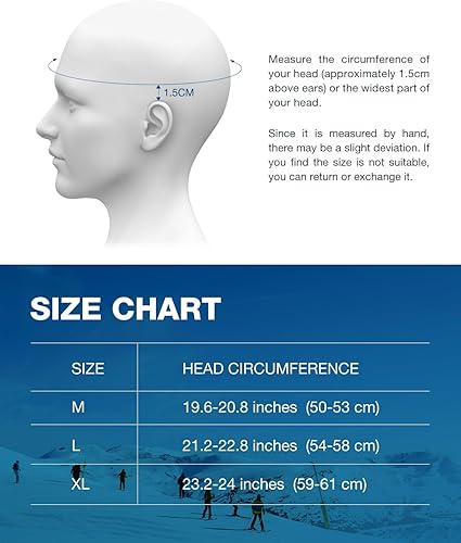 Miniatura 5 de ZIONOR Lagopus H1 - Casco de snowboard para hombre o mujer, con control de flujo de aire, ajustable