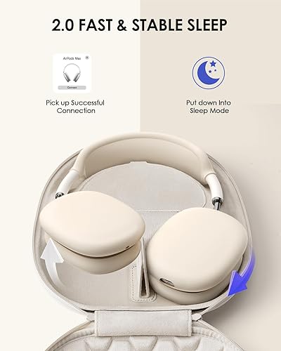 Miniatura 2 de Smart Case 2.0 Slimline para auriculares AirPods Max admite el modo de suspensión, con accesorios de funda de silicona AirPods Max, bolsa de viaje