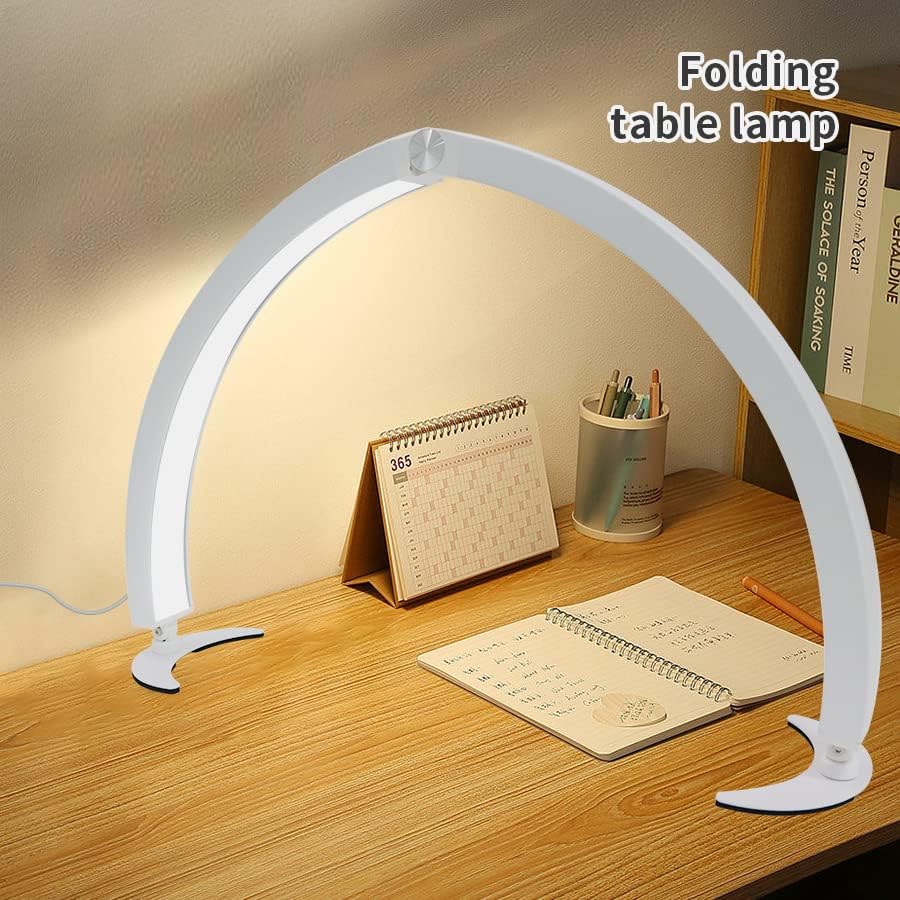 FOSA Half Moon Nail Desk Lamp 40W 28in Led Light for Nails Foldable, Adjustable Brightness, Color Temperature, Led Manicure Desk Lamp with Remote