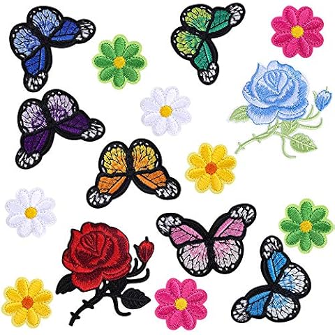Patches VETPW 16 Pièces Fleur et Papillon Cover