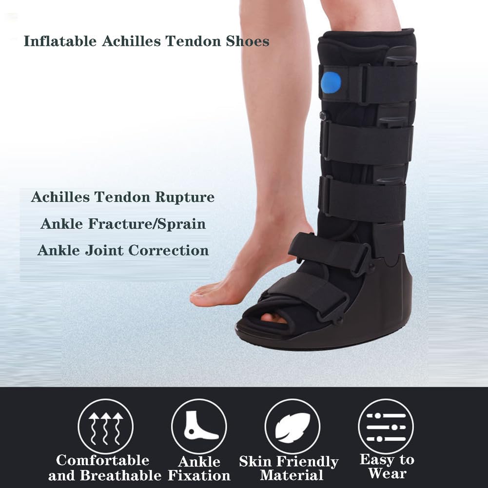Andador De Aire Fundido, Soporte Ortopédico para Piernas, Férula para Pie Caído, Bota para Caminar para Esguinces De Tobillo O Pie, Bota para Fracturas, A Izquierda, L, A Izquierda, L
