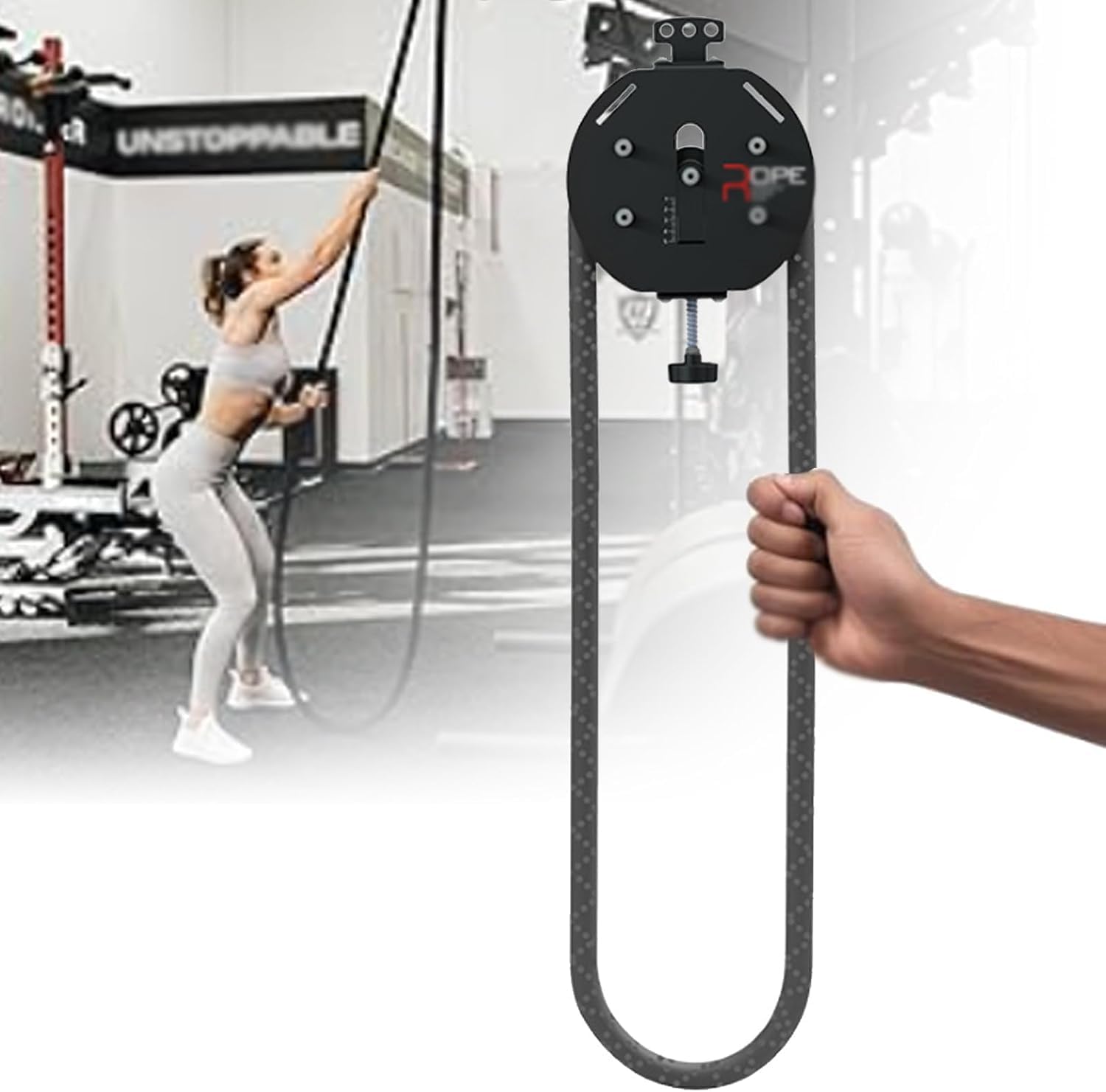 Pulley System for Exercise - Home Cable Machine with Endless Rope, Adjustable Resistance, Door Mount Suspension Trainer for Functional Upper Body & Coordination Training