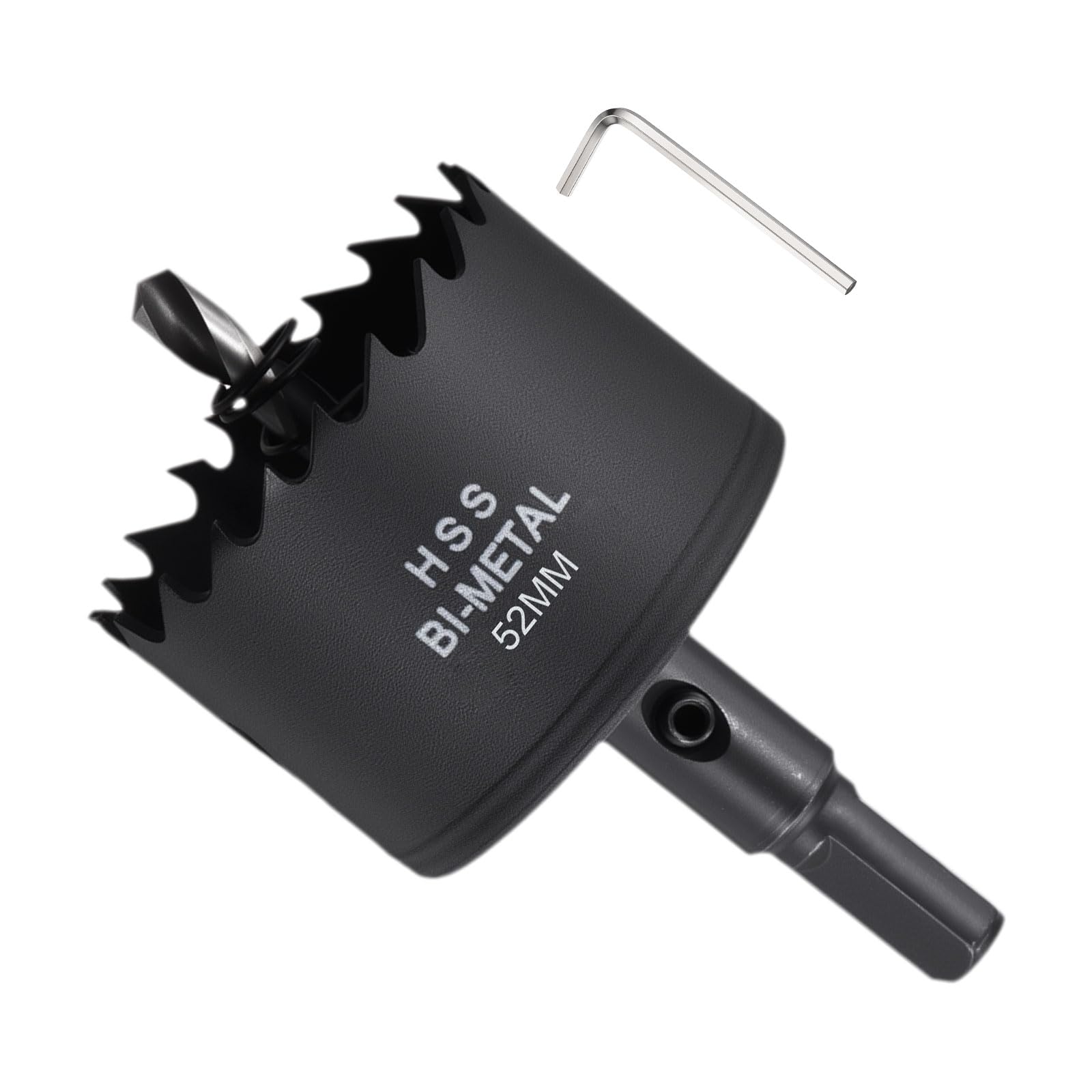 METALLIXITY Bi-Metal Hole Saw 2-3/64", M42 HSS Circular Head 52mm Hole Cutter with Center Drill Bit