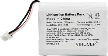 Replacement 300-10186 Battery for ADT Command Smart Security Panel ADT5AIO-1 ADT5AIO-2 ADT5AIO-3 ADT7AIO-1, Honeywell ADT 2X16 AIO Home Security Panel ADT2X16AIO-1 ADT2X16AIO-2 Battery