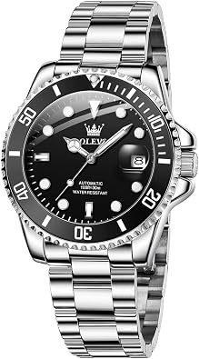 OLEVS Mens Casual Watches Easy to Read Nice Stainless Steel Watches for Men