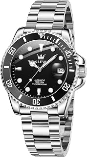 Men's Watches Automatic, Luxury Gold and Silver Analog Tourbillon Watches for Men, Premium Rotatable Bezel Men's Dress Watches, Blue/Green/Black Dial