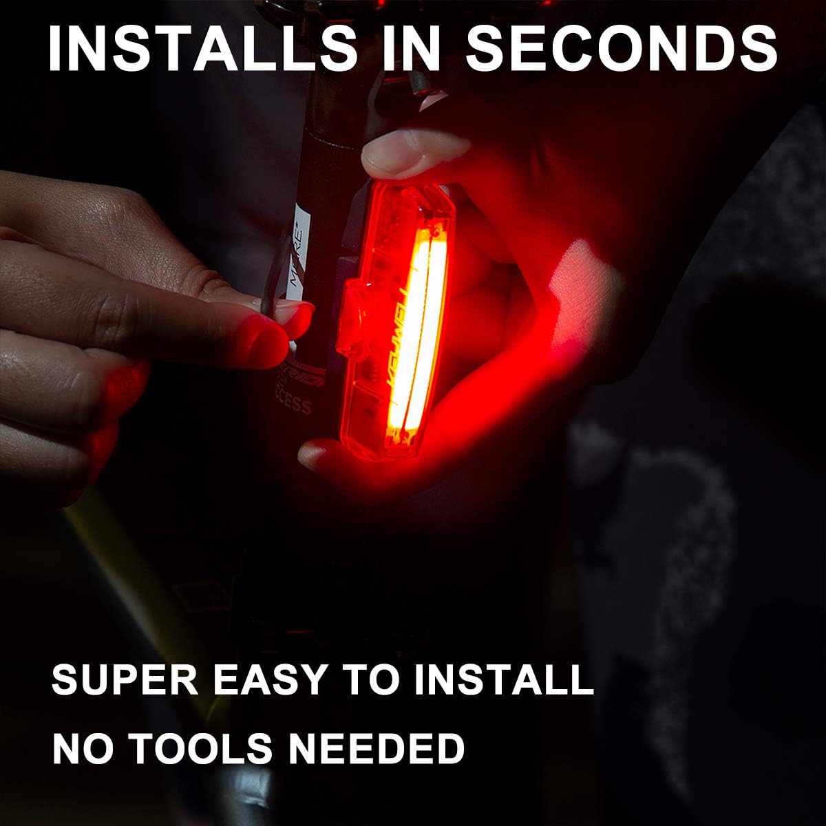 Bike Tail Light USB Rechargeable - Super Bright LED Rear Bicycle Light Clip On as Red Back Taillight with 6 Lighting Modes for Road Mountain Cycling Safety Accessories (Red)