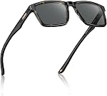 CARFIA Retro Acetate Mens Sunglasses Polarized Classic Square Sun Glasses CA62162