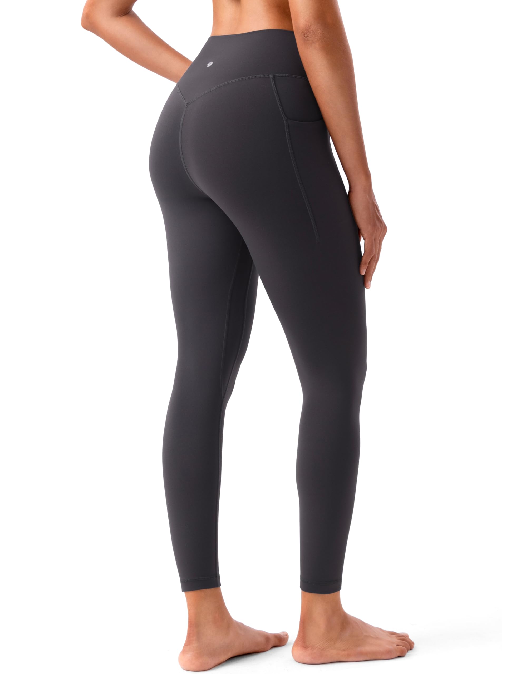YUNOGA HugMotion Leggings für Damen ohne Vordernaht mit Taschen, 63,5 cm hohe Taille, butterweich, Workout, Fitnessstudio, Yogahose