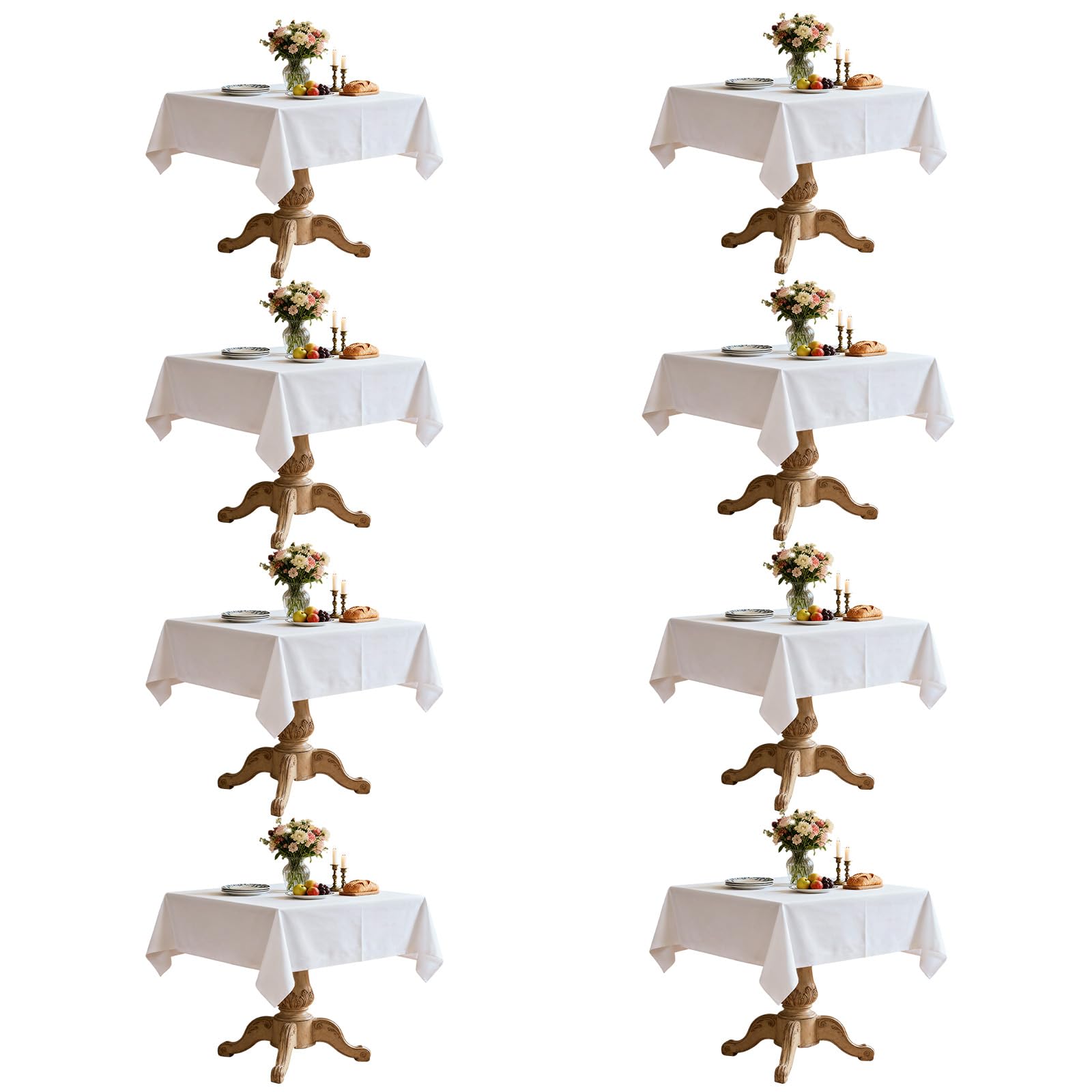 Black Tablecloths - 8 Pack for 6ft Tables -23 Black Tablecloths - 8 Pack for 6ft Tables -23