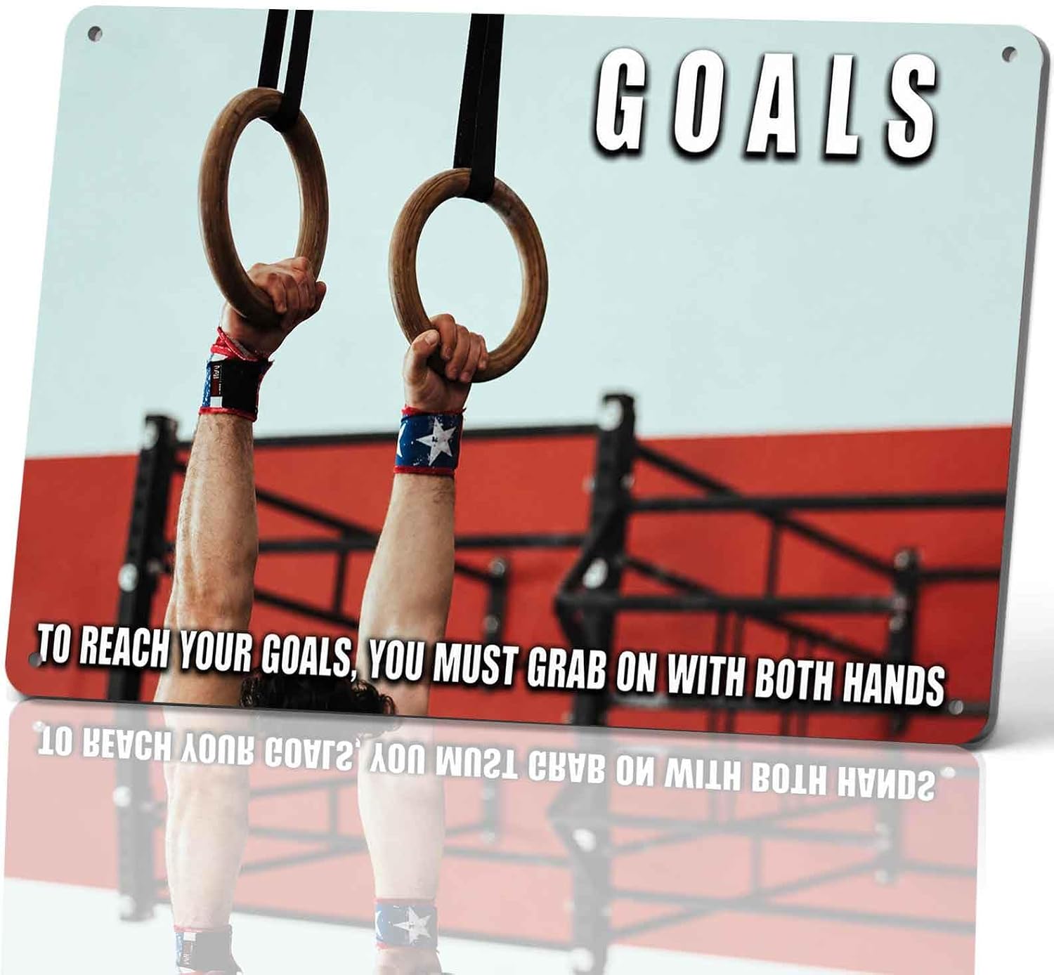 Motivational Gym Goals Vintage Metal Signs Wall Art 8X12 Inch