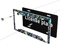 Vista 5 de Abalone License Plate Frame 2 Pack Accessories Cars Decor 12.3 X 6.3 Inches for Men Women