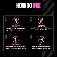 Vista 5 de Muc-Off Sellador de tubo interior sin complicaciones de pinchazos, 10 onzas líquidas, sellador de reparación de pinchazos de tubo de bicicleta