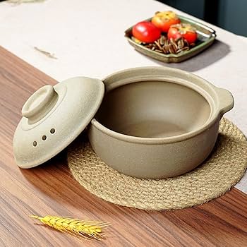 ヨモギ蒸し 壺 陶器製 中型鍋 茶色 取っ手付き ヨモギ蒸し 壺 陶器製 中型鍋 茶色 取っ手付き ヨモギ蒸し 壺