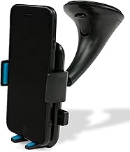 One Touch Smartphone Holder for Dashboard, Windscreen, Desk, 360° Car Phone Holder with Strong Suction Cup