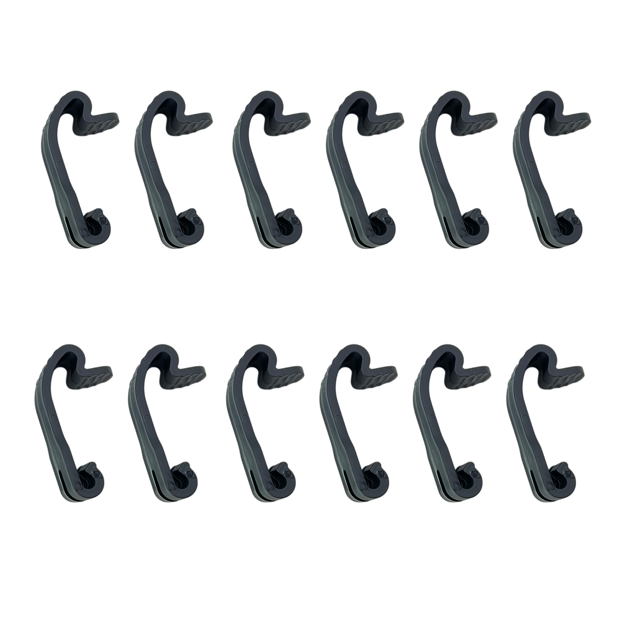 Loquet de cage pour chien et chat en plastique noir, lot de 12 verrous multi-usages pour niche
