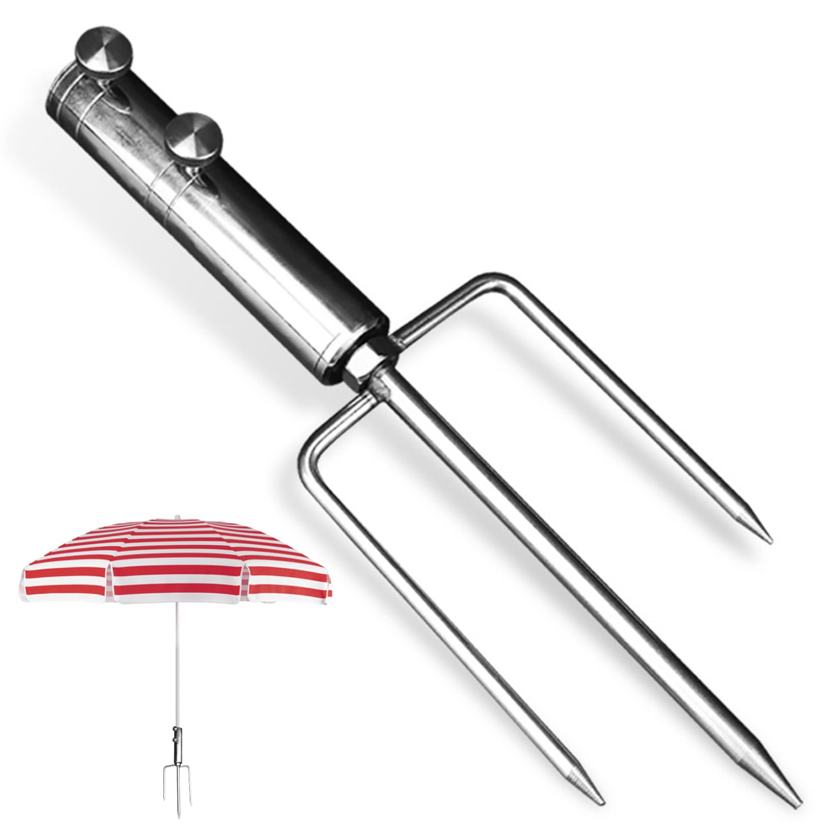 Parasol Anchor – Supporto Per Ombrellone Da Giardino O Spiaggia – Picchetto In Acciaio Inox Per Terreno Morbido O Sabbia - 3