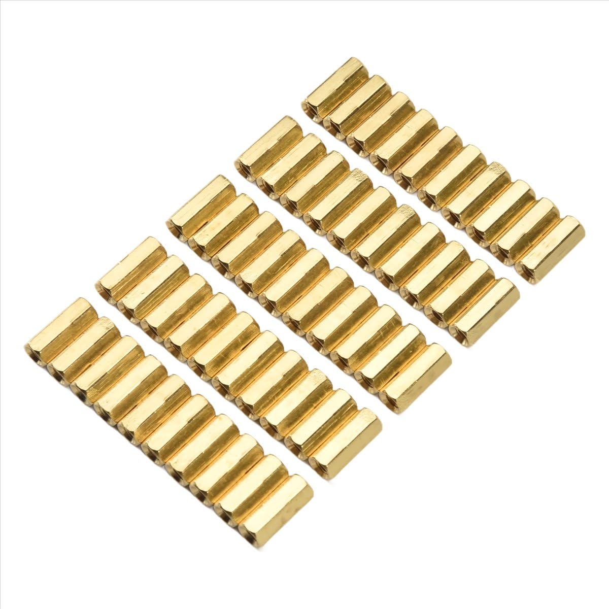 Qlhbro Women's 12Mm Long Metal Hexagonal M3 Thread Pcb Standoff Spacers 50 Pcs