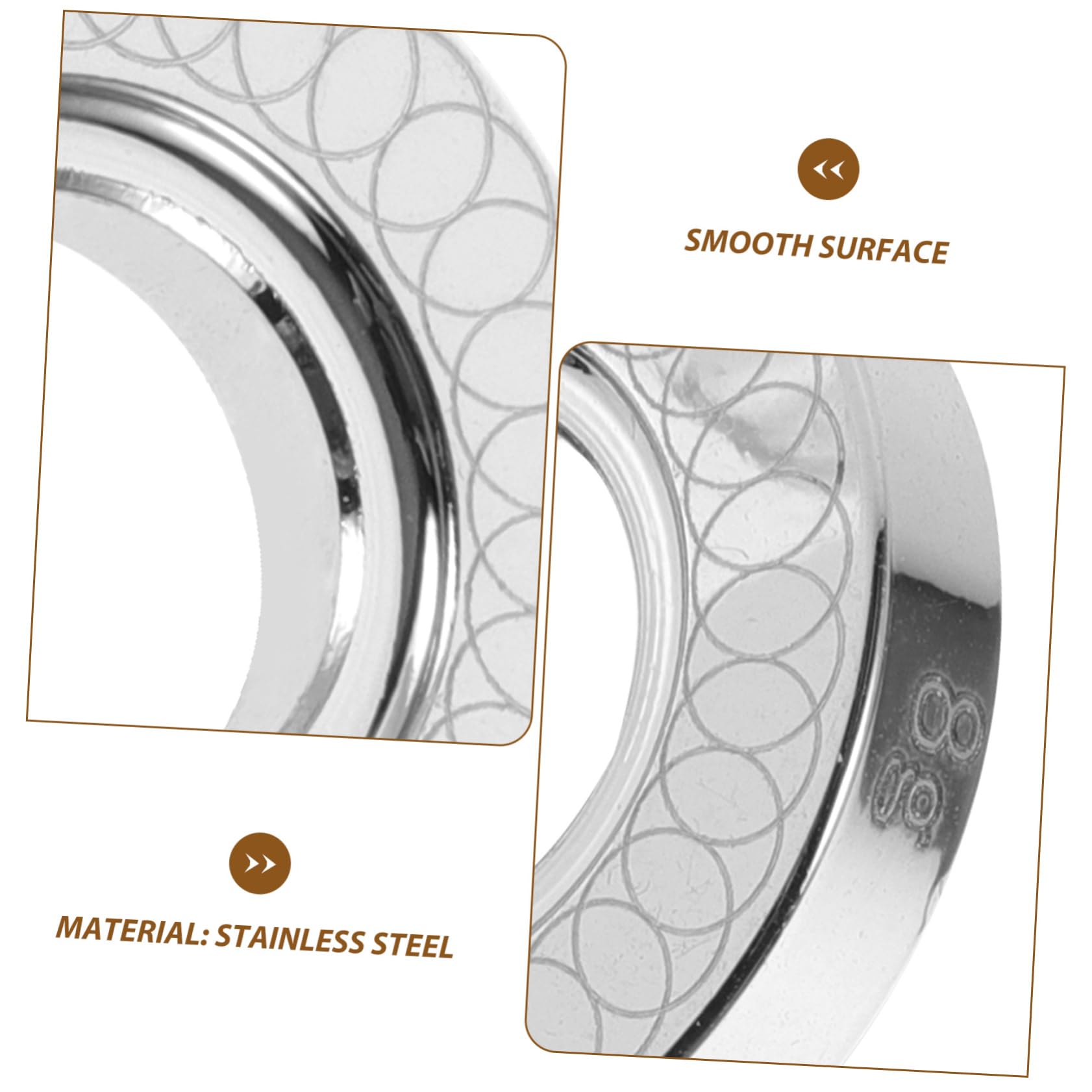 BESPORTBLE Bague d'équilibre pour Queue de Billard Accessoire de Queue de Billard en Acier Inoxydable Accessoire de Queue de Billard pour équilibrage Anneau de Poids de Silver