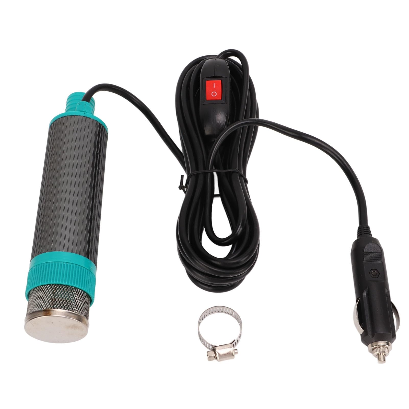 Aramox 12V Pompa Elettrica Portatile per Estrattore di Acqua e Olio con Cavo 5 M Pompa di Trasferimento del Carburante per Acqua e Carburante Cherosene per Rimorchio