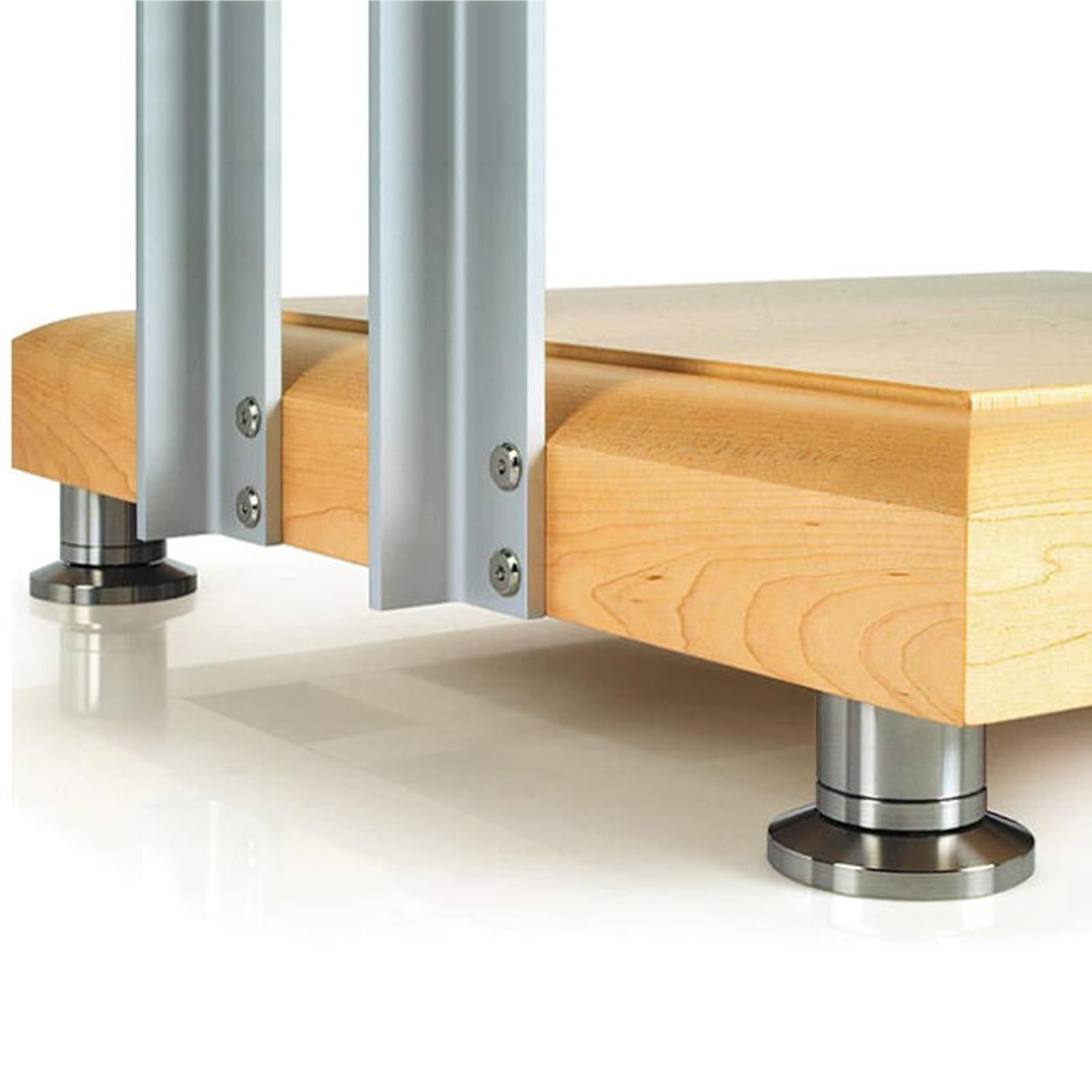 Piedini isolanti per altoparlanti, cuscinetti antivibrazione in acciaio inox con tappetino in gomma per dispositivi HiFi, amplificatori, giradischi e subwoofer