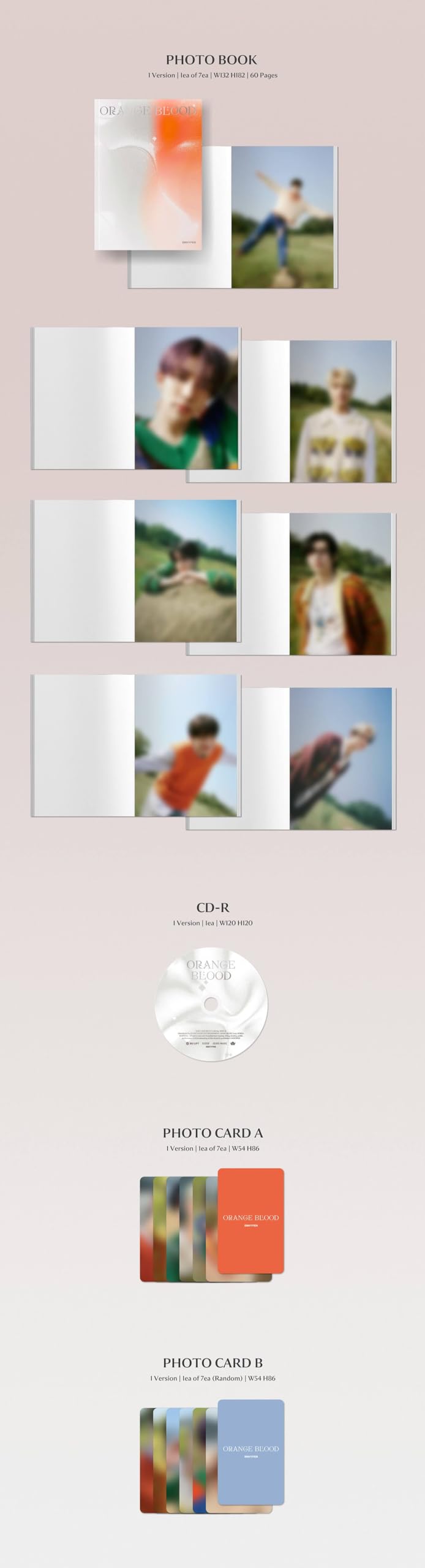 ENHYPEN Album ORANGE BLOOD – Random Version + Pre-Order Benefits + BolsVos Digital Planner & Sticker